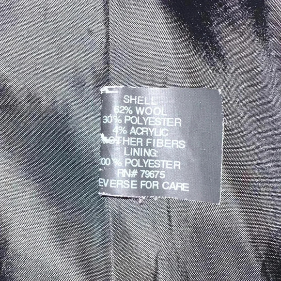 Michael Kors | Black Wool Blend Peacoat Winter Jacket with Gold Zipper | Size S - Picture 10 of 11